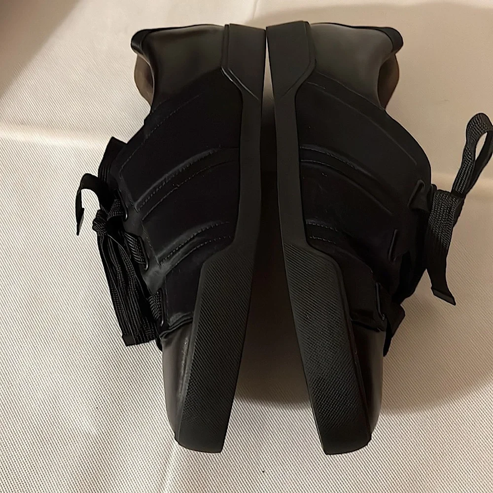 3.1 PHILLIP LIM. Black Sneakers. Leather and Satin. Size US-8, EU-39, NWOT